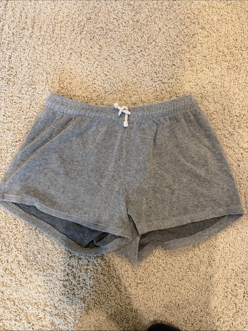 perfectwhitetee Gray Terry Athletic Lounge Shorts